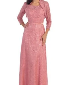 May Queen - Sleeveless Floral Evening Dress