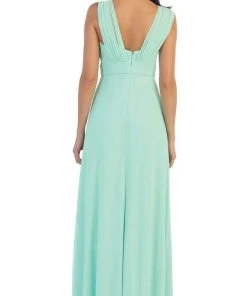 Formal Gowns May Queen - Sleeveless Ruched Panel A-Line Long Bridesmaid Dress 26 Formal Gowns May Queen - Sleeveless Ruched Panel A-Line Long Bridesmaid Dress