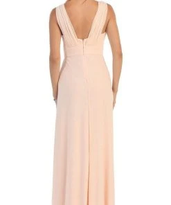 Formal Gowns May Queen - Sleeveless Ruched Panel A-Line Long Bridesmaid Dress 20 Formal Gowns May Queen - Sleeveless Ruched Panel A-Line Long Bridesmaid Dress