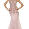 May Queen - Sleeveless Sheer Illusion Evening Gown Formal Gowns