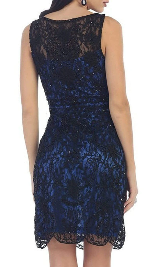 May Queen - Soutache Lace Illusion Bateau Sheath Cocktail Dress Cocktail Dresses 6 May Queen - Soutache Lace Illusion Bateau Sheath Cocktail Dress Cocktail Dresses