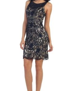 May Queen - Soutache Lace Illusion Bateau Sheath Cocktail Dress Cocktail Dresses 13 May Queen - Soutache Lace Illusion Bateau Sheath Cocktail Dress Cocktail Dresses