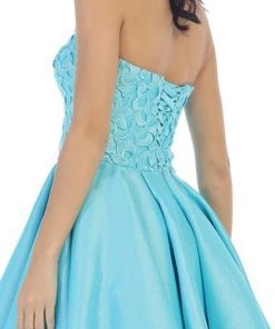 May Queen - Strapless High-Low Pleated Cocktail Dress Cocktail Dresses 13 May Queen - Strapless High-Low Pleated Cocktail Dress Cocktail Dresses