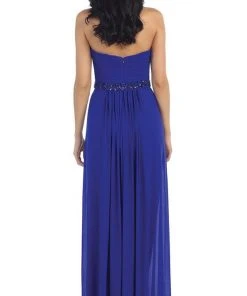 May Queen - Strapless Ruched Bodice Chiffon Long Prom Dress 15 May Queen - Strapless Ruched Bodice Chiffon Long Prom Dress