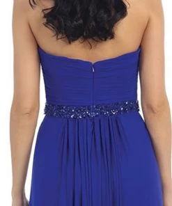 May Queen - Strapless Ruched Bodice Chiffon Long Prom Dress 16 May Queen - Strapless Ruched Bodice Chiffon Long Prom Dress