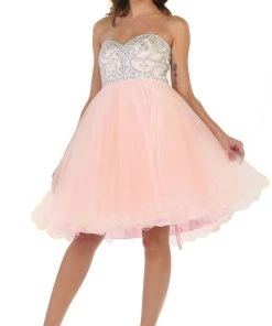 May Queen - Strapless Sweetheart A-line Cocktail Dress