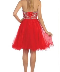 May Queen - Strapless Sweetheart A-line Cocktail Dress