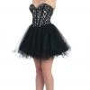 Cocktail Dresses May Queen - Strapless Sweetheart Corset Cocktail Dress MQ 873