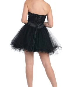 Cocktail Dresses May Queen - Strapless Sweetheart Corset Cocktail Dress MQ 873