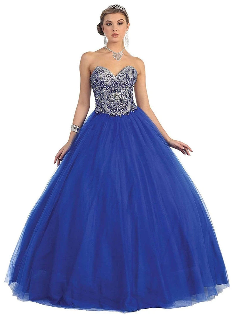 May Queen - Strapless Sweetheart Sequined Formal Ballgown 3 May Queen - Strapless Sweetheart Sequined Formal Ballgown