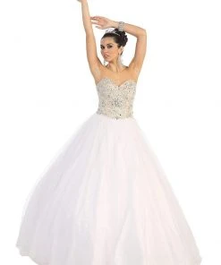 May Queen - Strapless Sweetheart Sequined Formal Ballgown 18 May Queen - Strapless Sweetheart Sequined Formal Ballgown
