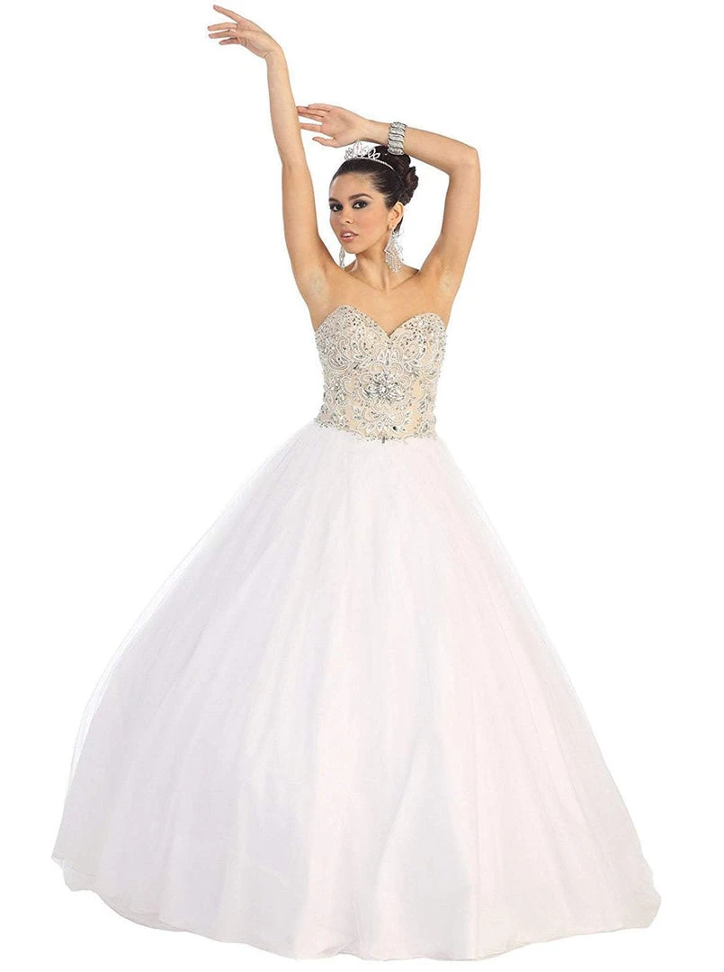 May Queen - Strapless Sweetheart Sequined Formal Ballgown 10 May Queen - Strapless Sweetheart Sequined Formal Ballgown