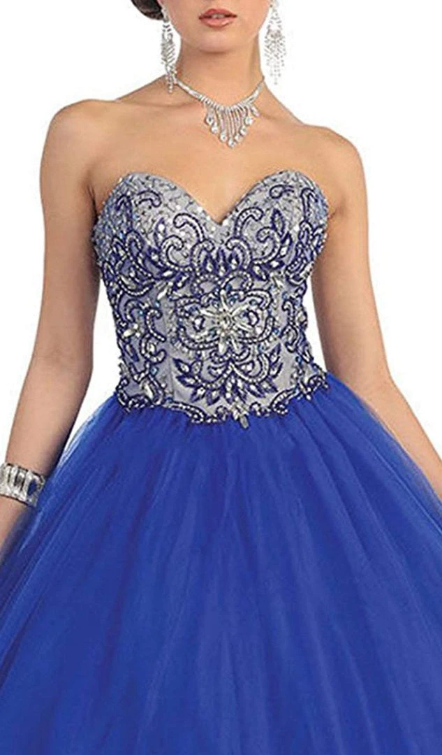 May Queen - Strapless Sweetheart Sequined Formal Ballgown 4 May Queen - Strapless Sweetheart Sequined Formal Ballgown