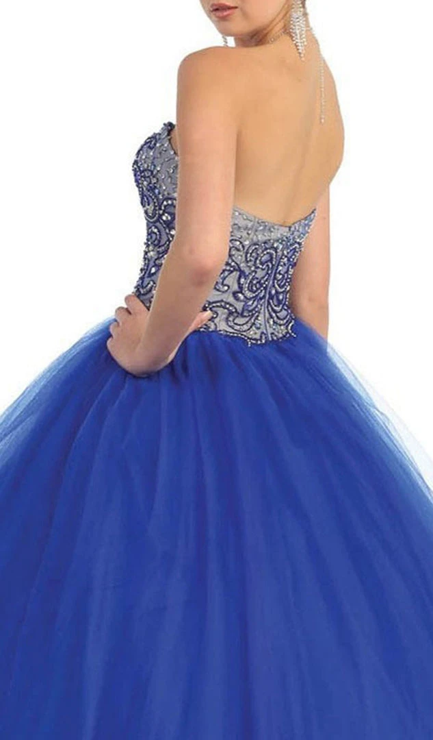 May Queen - Strapless Sweetheart Sequined Formal Ballgown 6 May Queen - Strapless Sweetheart Sequined Formal Ballgown