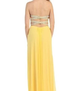 May Queen - Strappy Pleated Evening Dress