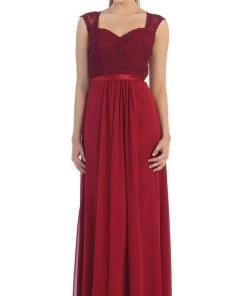 May Queen - Stunning Embellished Sweetheart Neck Chiffon A-Line Evening Dress
