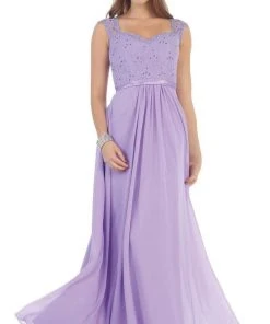 May Queen - Stunning Embellished Sweetheart Neck Chiffon A-Line Evening Dress