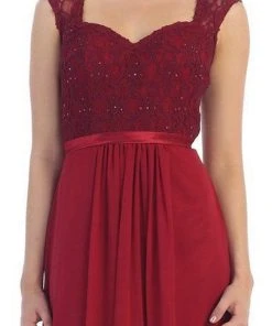 May Queen - Stunning Embellished Sweetheart Neck Chiffon A-Line Evening Dress