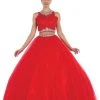 May Queen - Two Piece Beaded Jewel Quinceanera Ballgown Formal Gowns