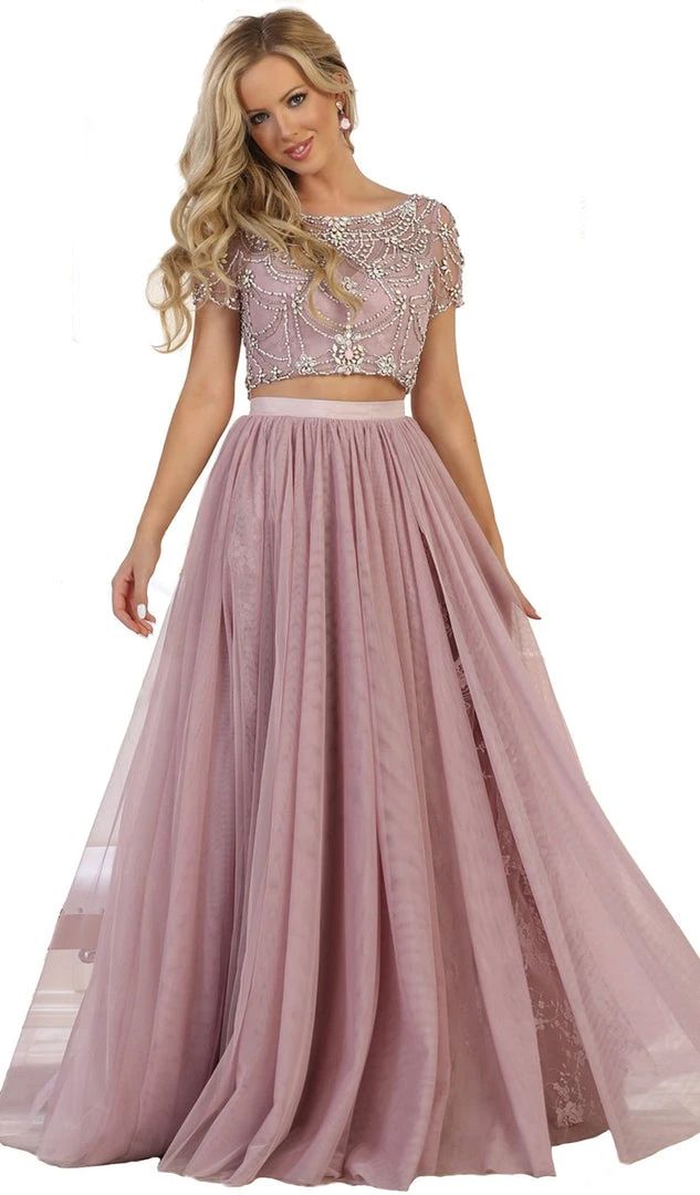 Formal Gowns May Queen - Two Piece Bedazzled Bateau Evening Ballgown 3 Formal Gowns May Queen - Two Piece Bedazzled Bateau Evening Ballgown