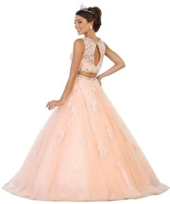 Formal Gowns May Queen - Two Piece Embellished Evening Gown