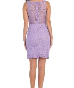 May Queen - Two Piece Lace Sheath Dress MQ1267 - 1 Pc Lilac In Size 8 Available 7 May Queen - Two Piece Lace Sheath Dress MQ1267 - 1 Pc Lilac In Size 8 Available