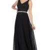 Formal Gowns May Queen - V-Neck Embellished Formal Dress MQ1701 - 1 Pc Black In Size 10 Available 2 Formal Gowns May Queen - V-Neck Embellished Formal Dress MQ1701 - 1 Pc Black In Size 10 Available