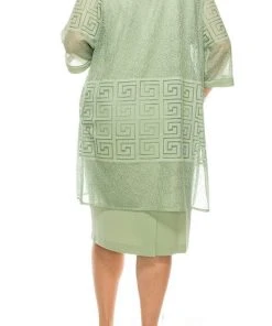 Plus Size Dresses Maya Brooke - 29140 Two Piece Column Midi Dress