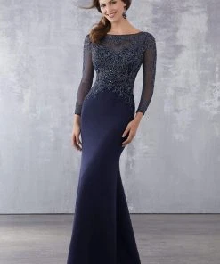 MGNY By Mori Lee - 71716 Beaded Illusion Bateau Mermaid Dress Formal Gowns 10 MGNY By Mori Lee - 71716 Beaded Illusion Bateau Mermaid Dress Formal Gowns