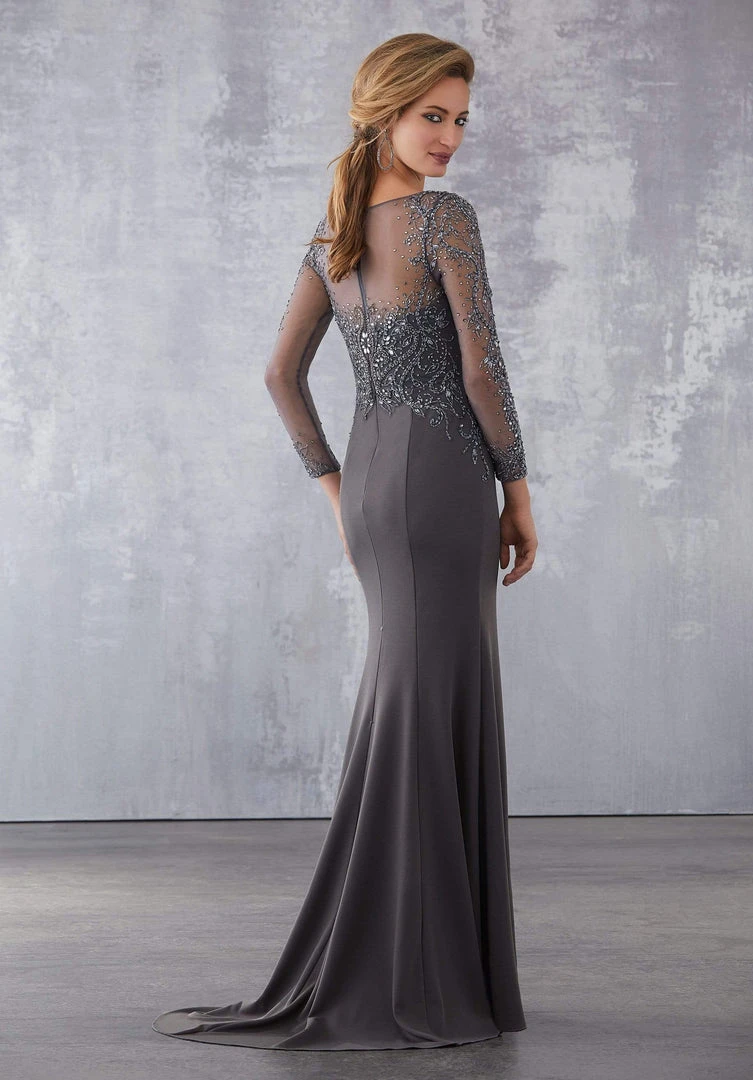 MGNY By Mori Lee - 71716 Beaded Illusion Bateau Mermaid Dress Formal Gowns 4 MGNY By Mori Lee - 71716 Beaded Illusion Bateau Mermaid Dress Formal Gowns