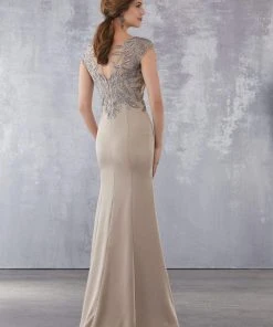 Formal Gowns MGNY By Mori Lee - 71718 Embroidered V-Neck Trumpet Gown 10 Formal Gowns MGNY By Mori Lee - 71718 Embroidered V-Neck Trumpet Gown