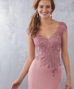 Formal Gowns MGNY By Mori Lee - 71718 Embroidered V-Neck Trumpet Gown 13 Formal Gowns MGNY By Mori Lee - 71718 Embroidered V-Neck Trumpet Gown