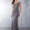 MGNY By Mori Lee - 71720 Embroidered Off-Shoulder Trumpet Dress Formal Gowns