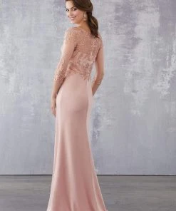 Formal Gowns MGNY By Mori Lee - 71721 Embroidered Bateau Fitted Dress With Train 10 Formal Gowns MGNY By Mori Lee - 71721 Embroidered Bateau Fitted Dress With Train