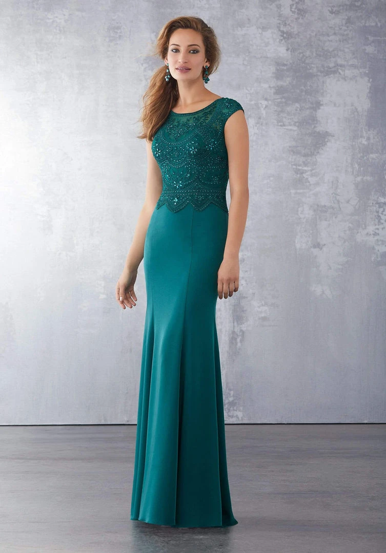 Formal Gowns MGNY By Mori Lee - 71724 Embroidered Scoop Sheath Gown 3 Formal Gowns MGNY By Mori Lee - 71724 Embroidered Scoop Sheath Gown
