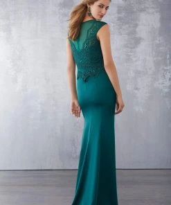 Formal Gowns MGNY By Mori Lee - 71724 Embroidered Scoop Sheath Gown 10 Formal Gowns MGNY By Mori Lee - 71724 Embroidered Scoop Sheath Gown