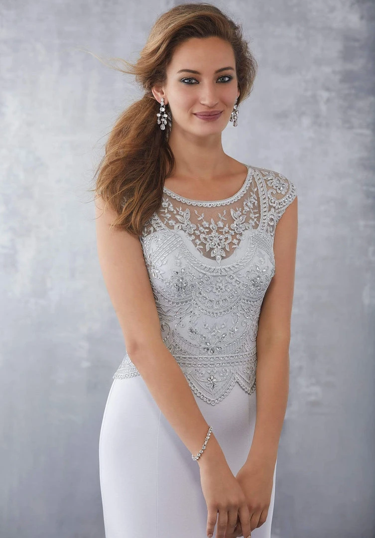 Formal Gowns MGNY By Mori Lee - 71724 Embroidered Scoop Sheath Gown 9 Formal Gowns MGNY By Mori Lee - 71724 Embroidered Scoop Sheath Gown