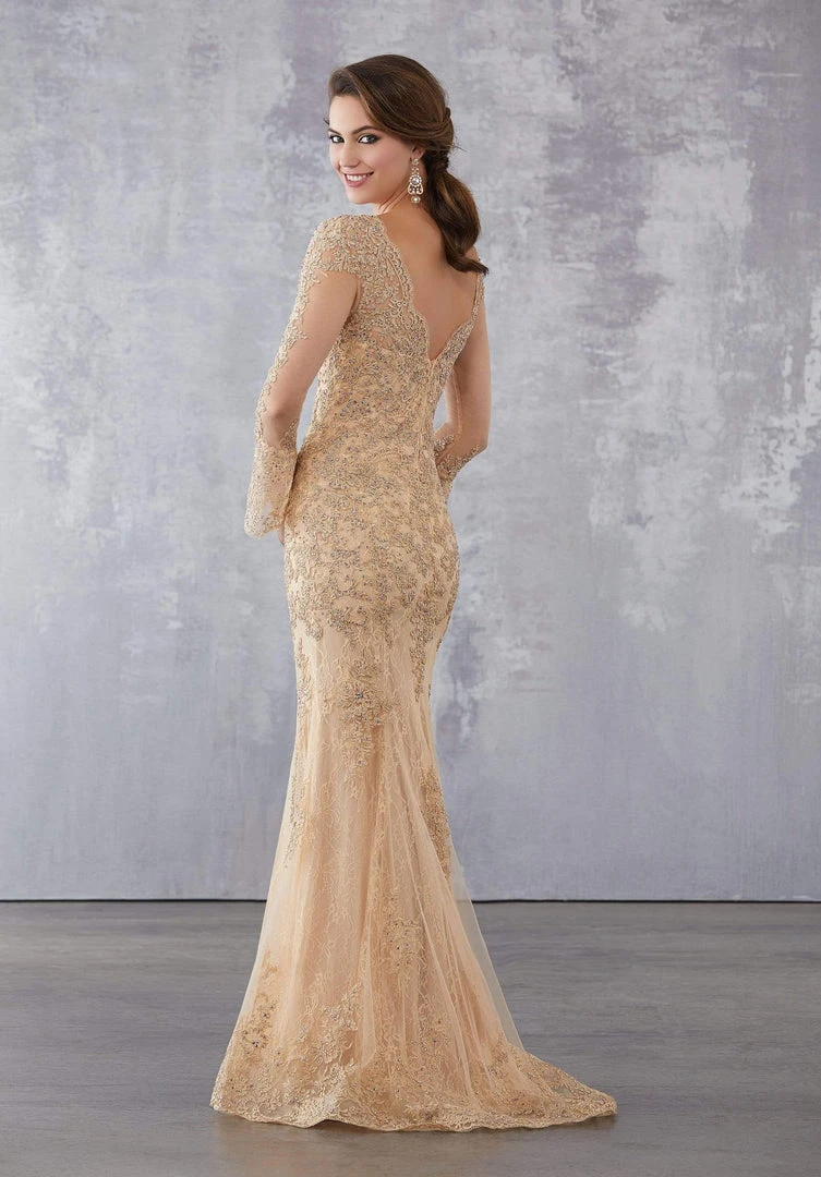 MGNY By Mori Lee - 71735 Embroidered Illusion Bateau Trumpet Dress 6 MGNY By Mori Lee - 71735 Embroidered Illusion Bateau Trumpet Dress