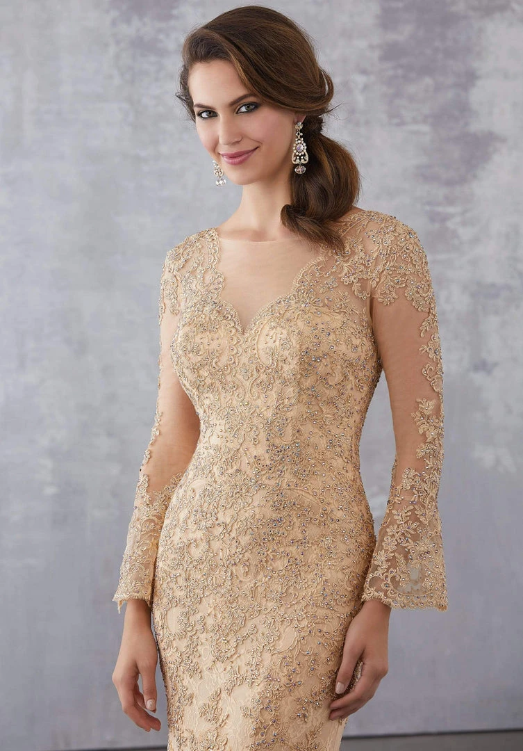 MGNY By Mori Lee - 71735 Embroidered Illusion Bateau Trumpet Dress 7 MGNY By Mori Lee - 71735 Embroidered Illusion Bateau Trumpet Dress