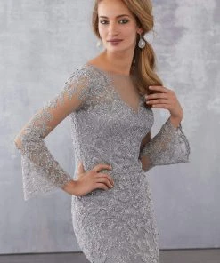 MGNY By Mori Lee - 71735 Embroidered Illusion Bateau Trumpet Dress 15 MGNY By Mori Lee - 71735 Embroidered Illusion Bateau Trumpet Dress