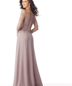 Formal Gowns MGNY By Mori Lee - 71806 Embroidered Off-Shoulder A-line Gown