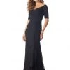 MGNY By Mori Lee - 71820 Ruched V-Neck Sheath Dress Formal Gowns