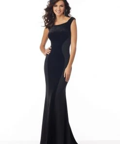 MGNY By Mori Lee - 71830 Beaded Scoop Neck Sheath Dress