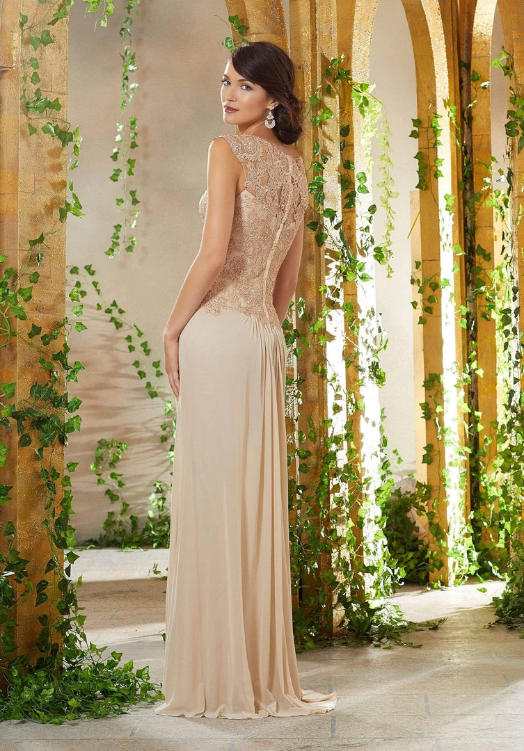 MGNY By Mori Lee - 71919 Embroidered Bateau Sheath Dress 5 MGNY By Mori Lee - 71919 Embroidered Bateau Sheath Dress