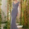 Formal Gowns MGNY By Mori Lee - 71923 Embroidered Pleated Sheath Dress