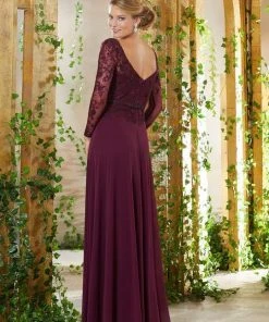 MGNY By Mori Lee - Beaded Embroidered Semi-Sweetheart Dress 71934SC - 1 Pc Eggplant In Size 4 Available Formal Gowns 5 MGNY By Mori Lee - Beaded Embroidered Semi-Sweetheart Dress 71934SC - 1 Pc Eggplant In Size 4 Available Formal Gowns