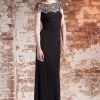MIGNON - Jeweled Cap Sleeve Jersey Gown AL1889B 2 MIGNON - Jeweled Cap Sleeve Jersey Gown AL1889B