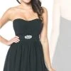 Milano Formals E1573 Strapless Sweetheart Neckline Pleated Chiffon Cocktail Dress - 1 Pc. Black In Size 4 Available 2 Milano Formals E1573 Strapless Sweetheart Neckline Pleated Chiffon Cocktail Dress - 1 Pc. Black In Size 4 Available
