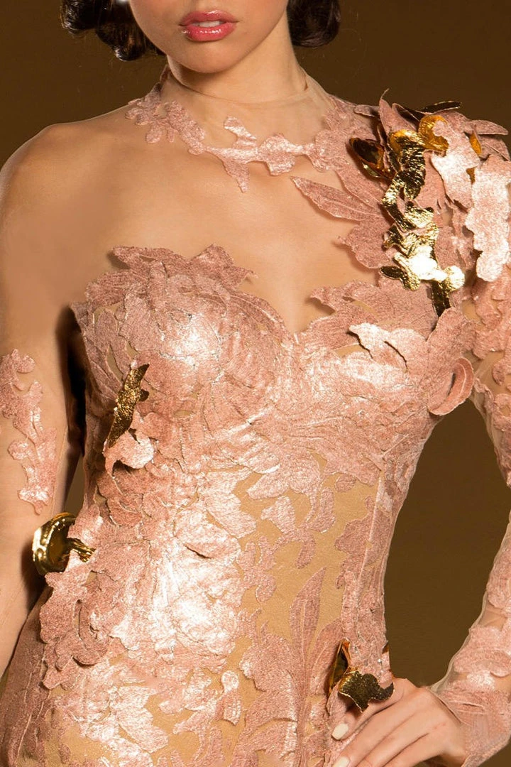 MNM Couture - 2165 Lace Illusion High Trumpet Dress Formal Gowns 5 MNM Couture - 2165 Lace Illusion High Trumpet Dress Formal Gowns