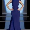 MNM Couture - 2167 Floral Asymmetric Sheath Dress Formal Gowns